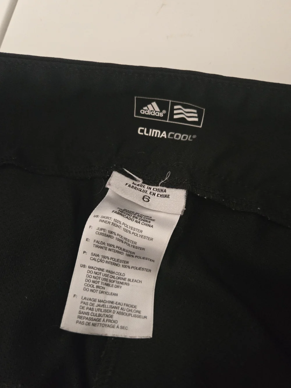 Adidas Women’s ClimaCool Black Golf Skirt Size 6 Athletic Tennis